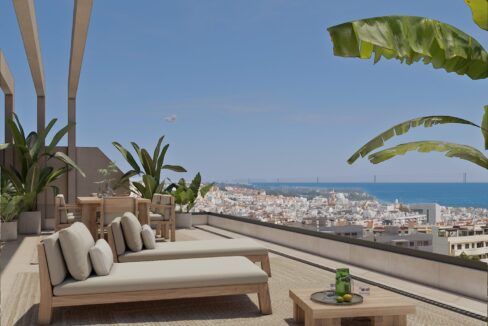 relax area Newly Built Apartment in Estepona for Sale. Property for sale in Marbella.