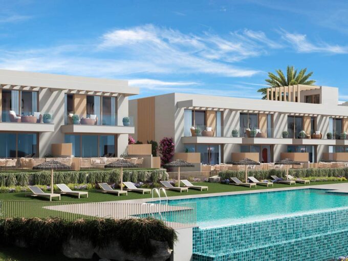 Pool New Townhouse for Sale in Manilva. Real estate for sale in Marbella.