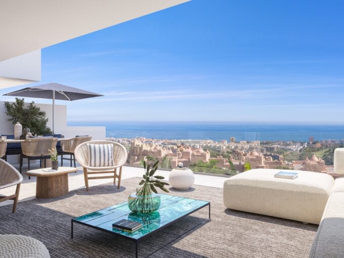 Terrace New Built Apartment in Manilva for Sale. Property for sale in Marbella.