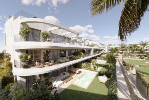 Exterior New Boutique Apartment in Estepona for Sale. Property for sale in Marbella.