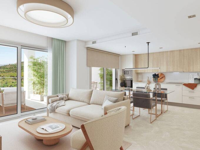 Open kitchen New Apartment for Sale in Mijas. Property for sale in Marbella.
