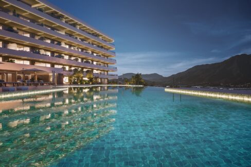 Pool New Apartment for Sale in Estepona. Real estate for sale in Marbella.