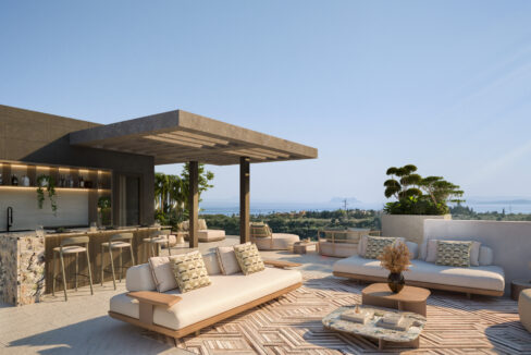 Solarium New Apartment for Sale in Cancelada. Property for sale in Marbella.