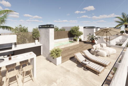 Solarium New Boutique Apartment in Estepona for Sale. Property for sale in Marbella.