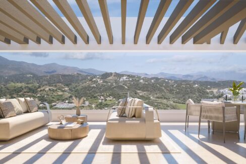 Terrace New Apartment for Sale in Estepona. Real estate for sale in Marbella.