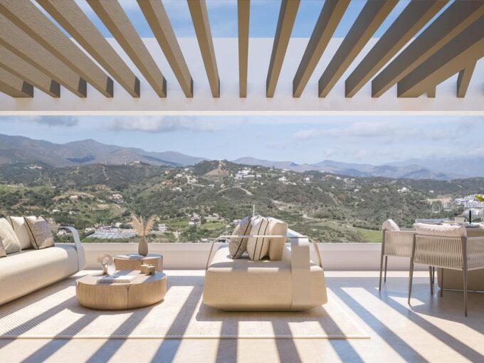 Terrace New Apartment for Sale in Estepona. Real estate for sale in Marbella.