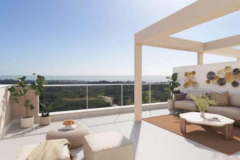 Terrace New Apartment for Sale in Mijas. Property for sale in Marbella.