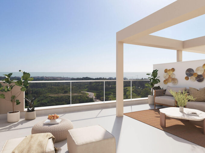 Terrace New Apartment for Sale in Mijas. Property for sale in Marbella.