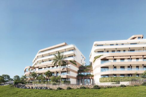Exterior New Golfside Apartment in Estepona for Sale. Real estate for sale in Marbella.