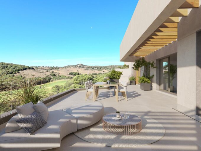 Outdoor New Built Apartment for Sale in La Alcaidesa. Property for sale in Marbella.