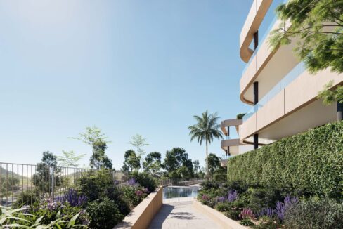 Outdoor New Golfside Apartment in Estepona for Sale. Real estate for sale in Marbella.