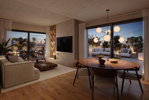 Living room New Apartment for sale in Las Mesas Estepona, Marbella