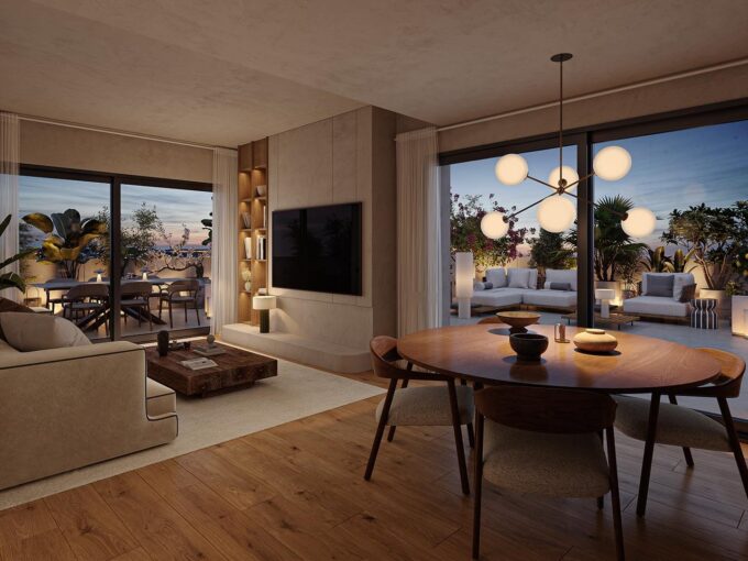 Living room New Apartment for sale in Las Mesas Estepona, Marbella