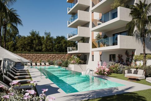 Pool New Apartment for sale in Las Mesas Estepona, Marbella
