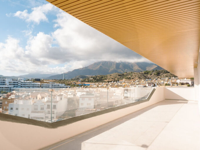 Terrace view Brand New Apartment for Sale in Central Estepona, Costa del Sol
