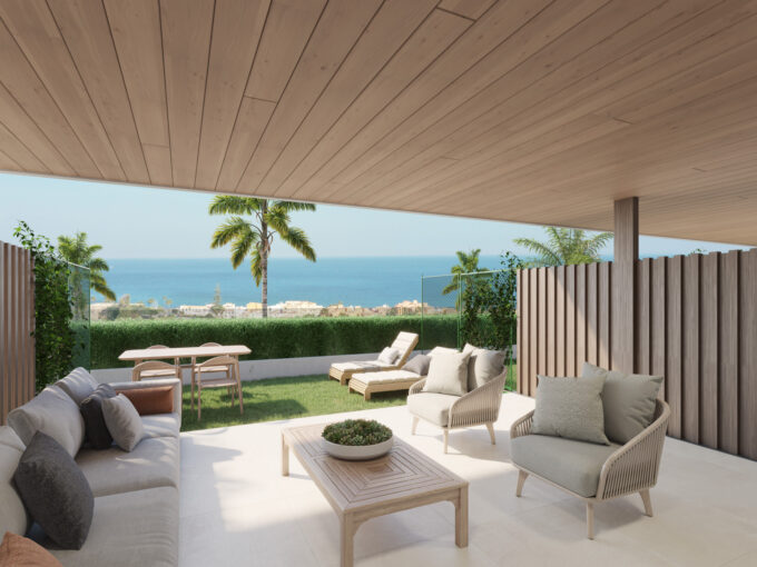 Garden New Apartament for Sale in Manilva, Marbella, Spain
