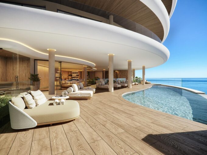 Private pool New Luxury Apartment for Sale in Fuengirola, Carvajal, Marbella