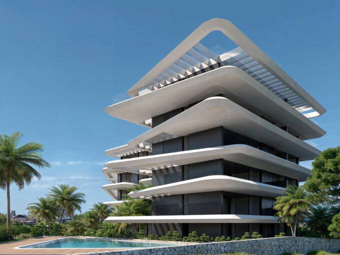 Exterior New Modern Apartment for Sale in Estepona, Marbella