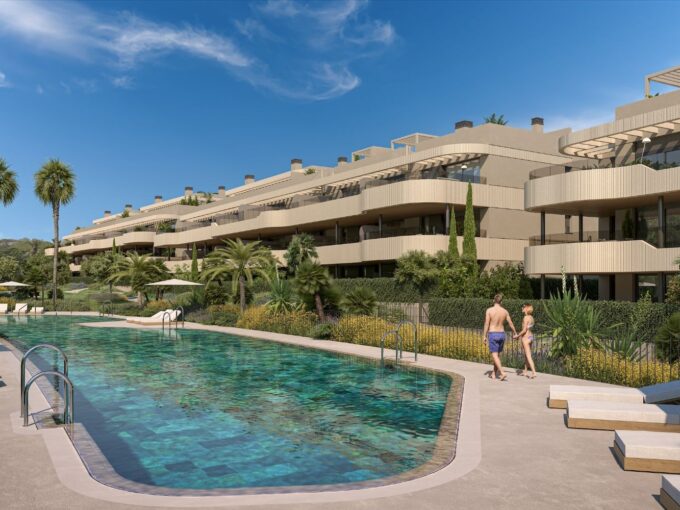 Pool New Golf Apartment for Sale in Estepona, Costa del Sol