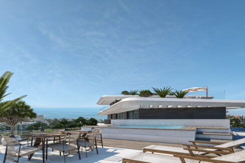 Solarium New Modern Apartment for Sale in Estepona, Marbella