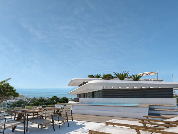 Solarium New Modern Apartment for Sale in Estepona, Marbella