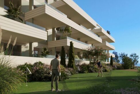 Garden New Apartment for Sale in Mijas Costa, Costa del Sol