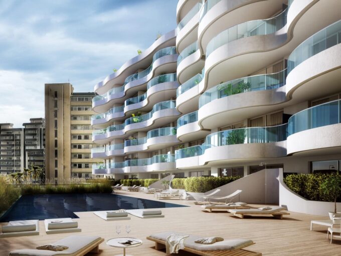 Pool New Contemporary Apartment for Sale in Fuengirola, Costa del Sol
