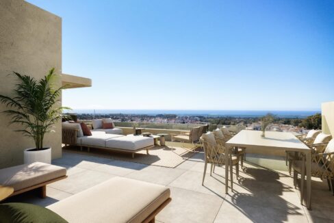 Sea view New Contemporary Apartment for Sale in Estepona, Marbella