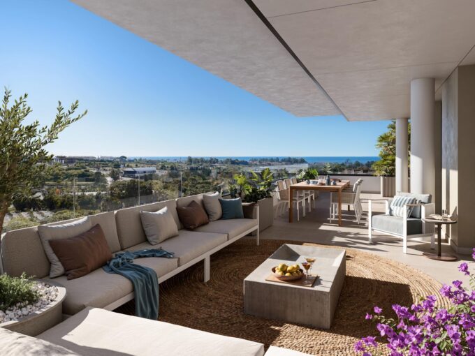 Terrace New Apartment for Sale in Estepona Near Golf. Property for sale in Marbella