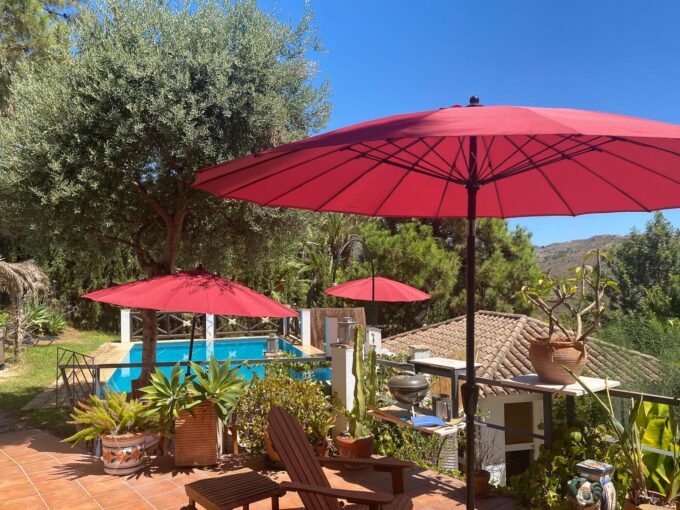 Pool view from Boutique Hotel or Luxury Residence Villa for Sale in Benahavís, Spain