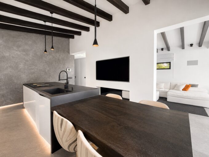 Kitchen living room from Designer Villa for sale in Nueva Andalucía, Marbella, Spain