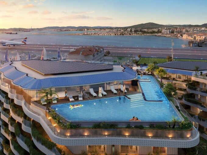 Pool of New Contemporary Apartment for Sale in Gibraltar