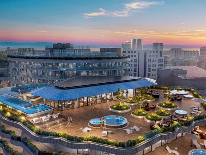 Roof top of New Contemporary Apartment for Sale in Gibraltar