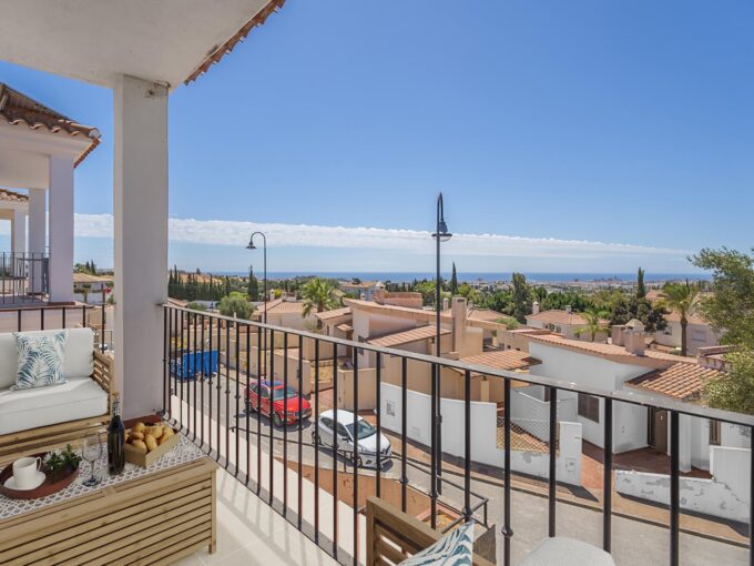 Terrace view Semi-Detached Villa for sale in Mikas Pueblo, Spain