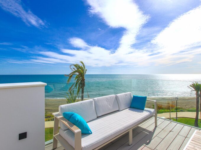 Sea view from Beachfront Luxury Townhouse for Sale in Estepona, Spain