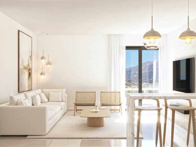 Salon New Apartment for Sale in Las Lagunas de Mijas. Costa del Sol