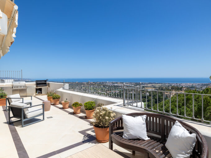 View from Stunning Duplex Penthouse for Sale in Benahavís, Costa del Sol