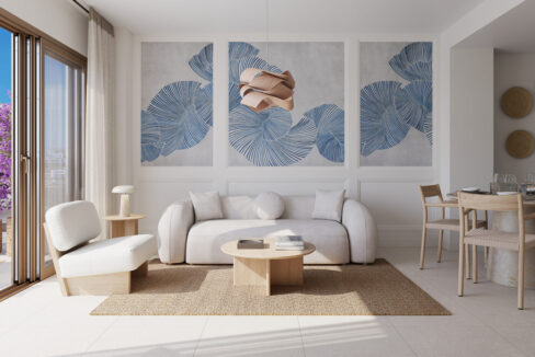 Living room New Moden Apartment for Sale in La Cala de Mijas