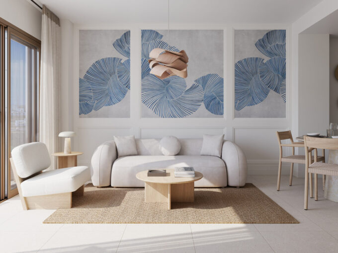 Living room New Moden Apartment for Sale in La Cala de Mijas