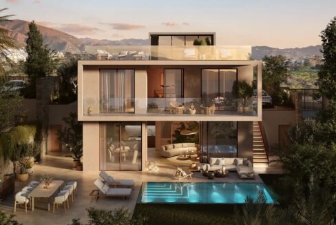 New Contemporary Villas with Sea & Golf Views for Sale in Estepona, Costa del Sol