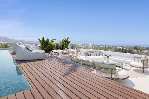 Solarium from New Contemporary Duplex Penthouse for Sale in Benahavis, Spain