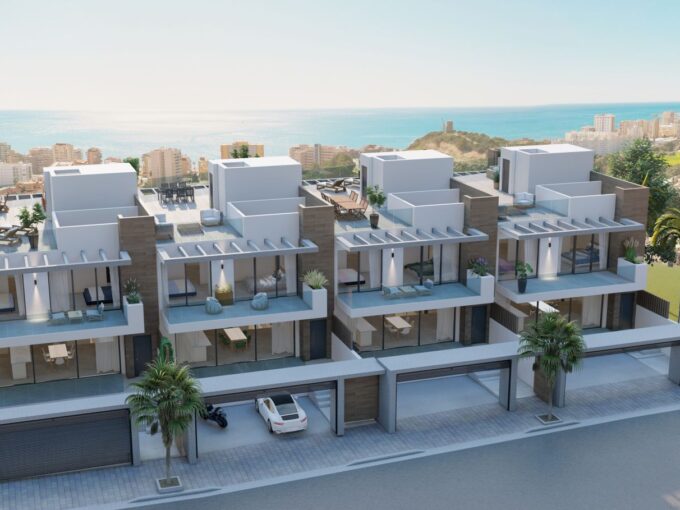 Exterior view of Luxury Townhouse Villas for Sale with Panoramic Sea Views in Torreblanca, Fuengirola